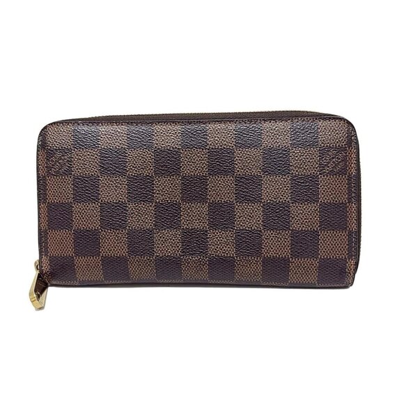 Louis Vuitton Handbags - Auth LOUIS VUITTON Zippy Wallet N60015 Ebene Damier CA0122 Long Wallet